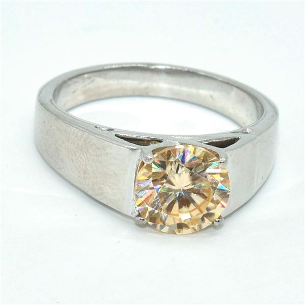 Silver Moissanite(1.8ct) Ring