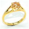 Image 3 : Gold plated Sil Moissanite(1.45ct) Ring