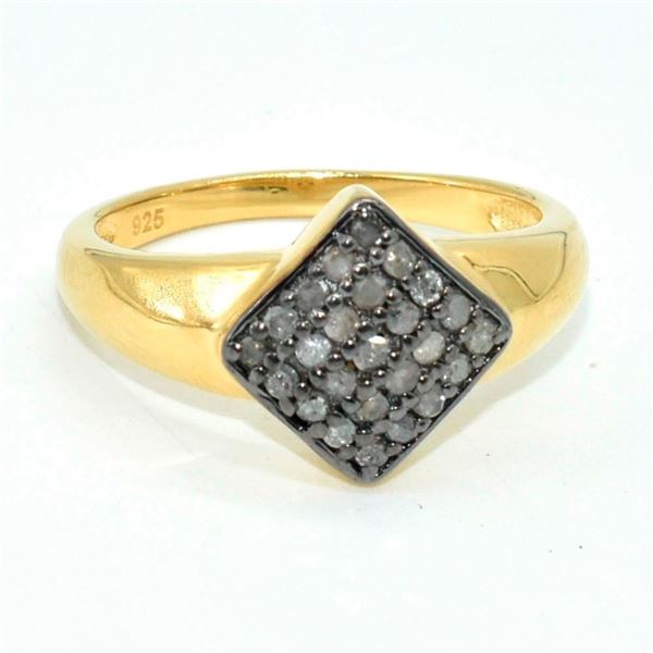 Gold plated Sil Diamond(0.45ct) Ring