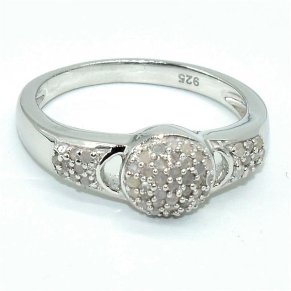 Silver Diamond(0.3ct) Ring