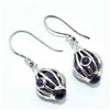 Image 2 : Silver Amethyst(13.5ct) Earrings