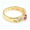 Image 2 : Gold plated Sil Ruby(0.2ct) Ring