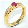 Image 3 : Gold plated Sil Ruby(0.2ct) Ring