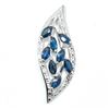 Image 1 : Silver Blue Sapphire White Topaz(1.35ct) Pendant