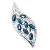 Image 2 : Silver Blue Sapphire White Topaz(1.35ct) Pendant