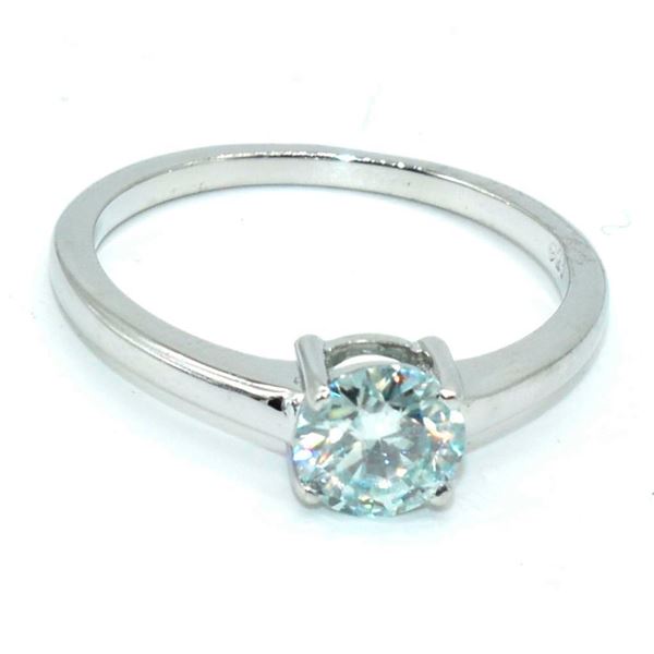Silver  Moissanite(0.95ct) Ring