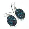 Image 2 : Silver Rainbow Druzy(17.1ct) Earrings