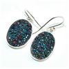 Image 3 : Silver Rainbow Druzy(17.1ct) Earrings