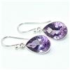 Image 2 : Silver Amethyst(6.3ct) Earrings