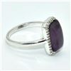 Image 2 : Silver Amethyst Cz(3.35ct) Ring