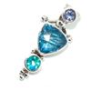 Image 3 : Silver Swiss Blue Quartz(3.6ct) Pendant