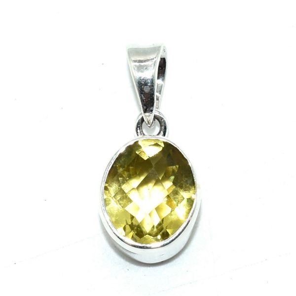 Silver Lemon Quartz(4.5ct) Pendant