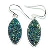Image 1 : Silver Rainbow  Druzy(15.3ct) Earrings