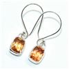 Image 3 : Silver Yellow Quartz(2.25ct) Earrings