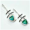 Image 1 : Silver Green Mystic(1.85ct) Earrings