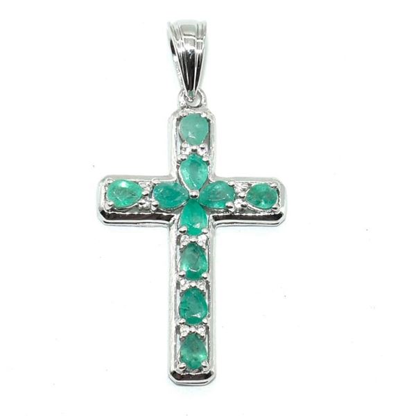 Silver Emerald(2.9ct) Pendant