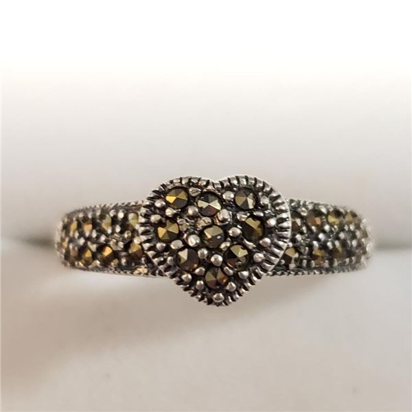 $100 Silver Marcasite Ring
