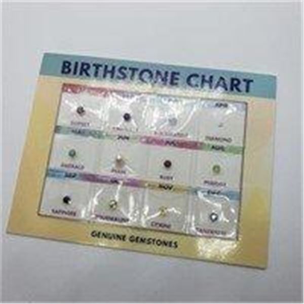 $300  Genuine Birthstone Chart