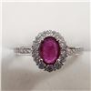 Image 1 : $200 Silver Rhodium Plated Ruby(1ct) Ring