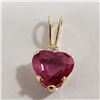 Image 1 : $800 14K  Ruby(0.4ct) Diamond(0.01ct) Pendant