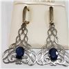 Image 1 : $2000 14K  Sapphire(1.7ct) Earrings