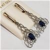 Image 3 : $2000 14K  Sapphire(1.7ct) Earrings