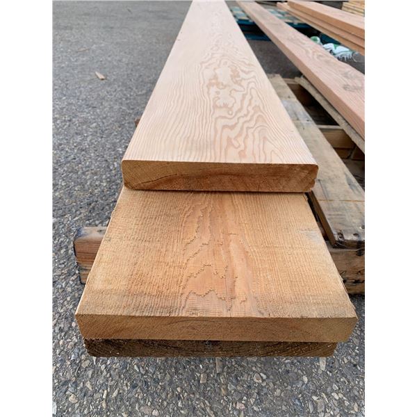 LOT OF 3 CEDAR BOARDS - 2"X10"X10FT