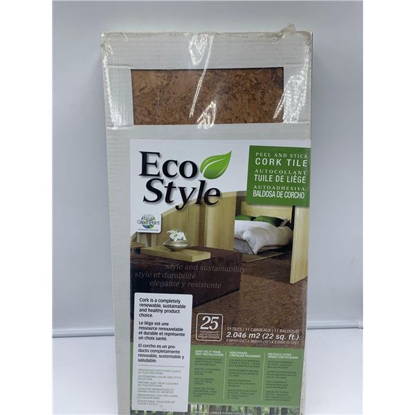 Eco Style Premium peel & Stick Cork Flooring Wen Series "Sulink" - 22Sq Ft/Box