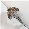 Image 4 : 10K White Gold Diamonds(1.6Ct,I1-I3,Fancy Brown And Yellow) 3 Pear Shaped Diamonds, With A Split Sha