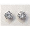 Image 1 : 14K White Gold Diamonds(1.08Ct,Si2-I1,H-I) Stud Earrings (~weight 0.85g), Made in Canada, Appraised 