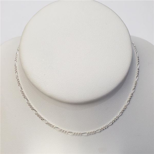 Silver Necklace (~length 30 inches) (~weight 5g), Made in Canada, Suggested Retail Value $120
