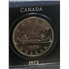 Image 2 : Royal Canadian Mint Canada 1972 Cased Canoe $1.00 Coin with Display