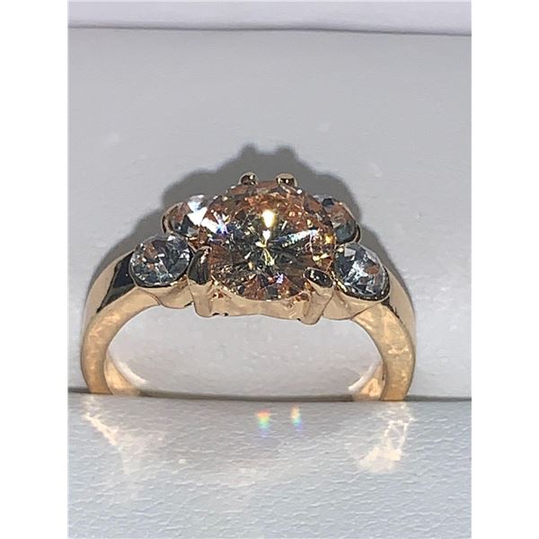 Ladies 14K GP 1.0 Carat Solitaire 14K GP engagement ring size 7