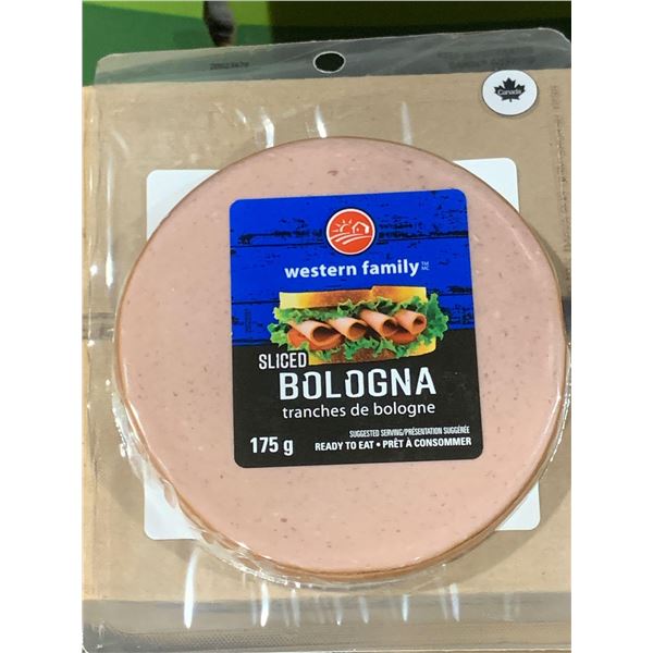Western Family Sliced Bologna Case lot of 12 x 175g