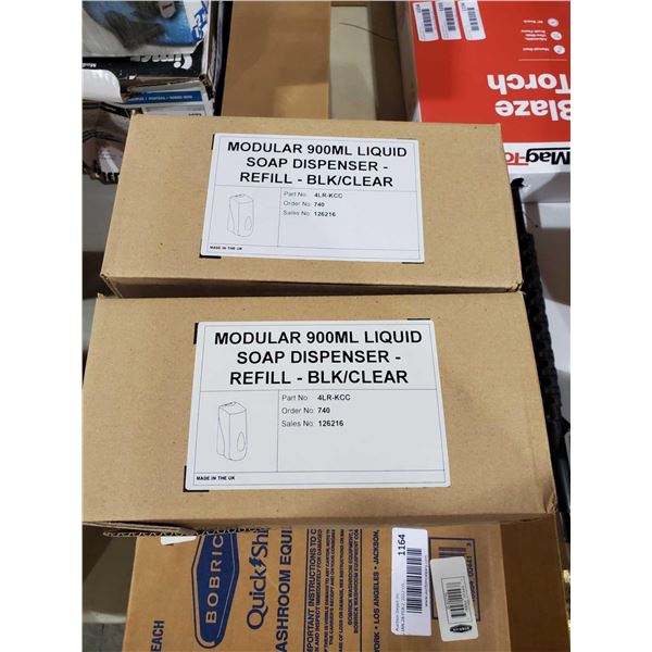 *NEW* lot of 2 900ml Wall Mount Liquid Soap Dispenser, Black