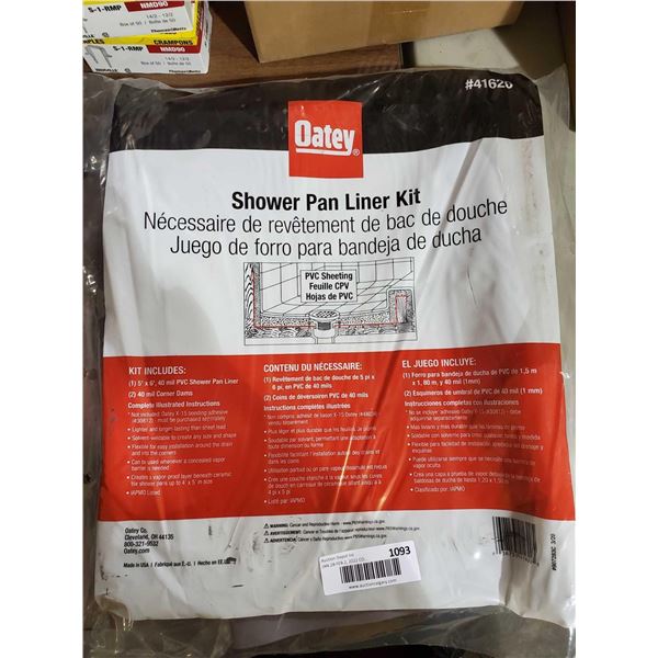 *NEW* Oatey Shower Pan Liner Kit 5'x6', 40 mil PVC