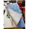 Image 2 : *NEW* Large Blue Bath Mat with No Slip Rubber Backing, 34"x22"