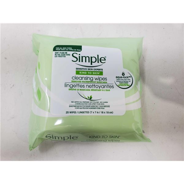 Simple Sensitive Skin Facial Wipes 6x24 Count