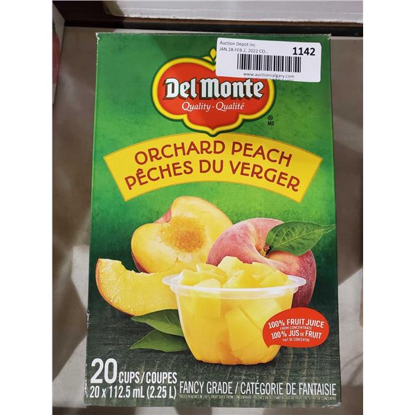 Del Monte Orchard Peach Fruit Cups 20X 112.5ml