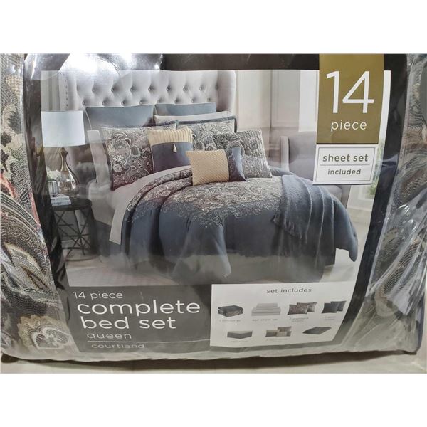 *NEW* Courtland 14 Piece Complete Bed Set - Queen Size