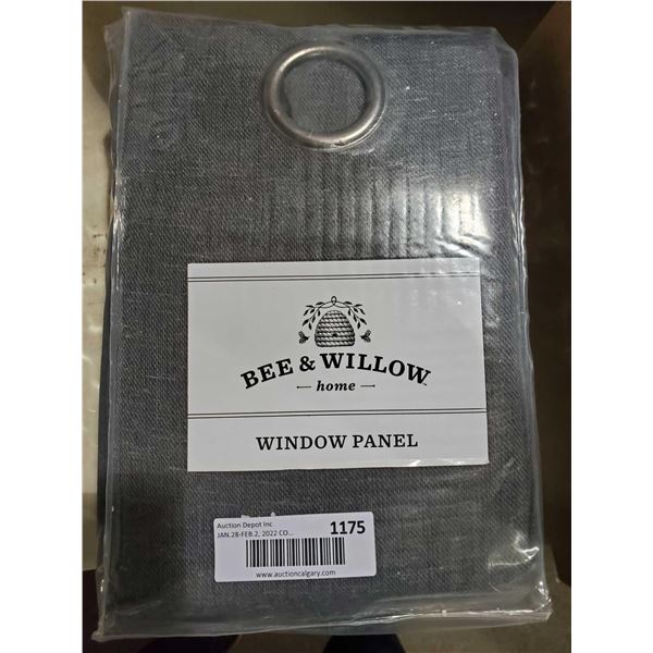 *NEW* Bee & Willow Home Grometed Window Panel - Charcoal 108x50"