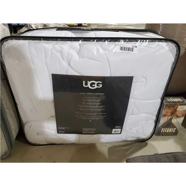 *NEW* Ugg Devon Alternative Down Duvet Style Comfortor - Queen Size, White