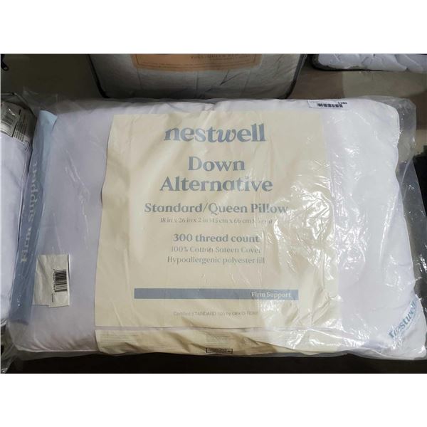 *NEW Firm Support, Nestwell Down Alternative Standard/Queen Size Pillow - 300 Thread Count