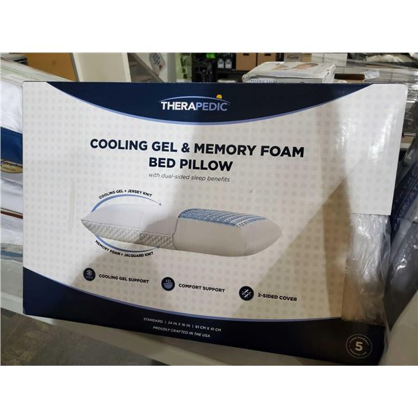 *NEW*  Therapedic, Cooling Gel & Memory Foam, Standard/Queen Size Pillow