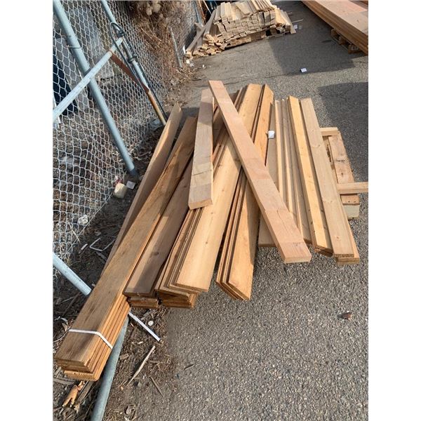 PALLET LOT - Assorted Cedar T&G Boards, 1"x4" Pine, etc Approx 25-30 pcs