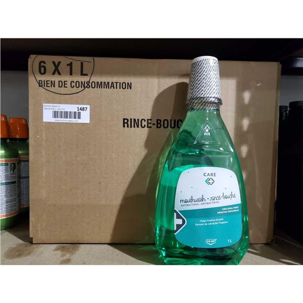 Care+ Antibacterial Mouthwash, Original Mint - 6X1L