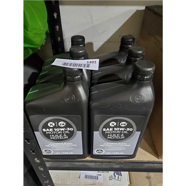 Circle K Syenthitic Blend SAE 10W-30 Motor Oil - 6X1Qt