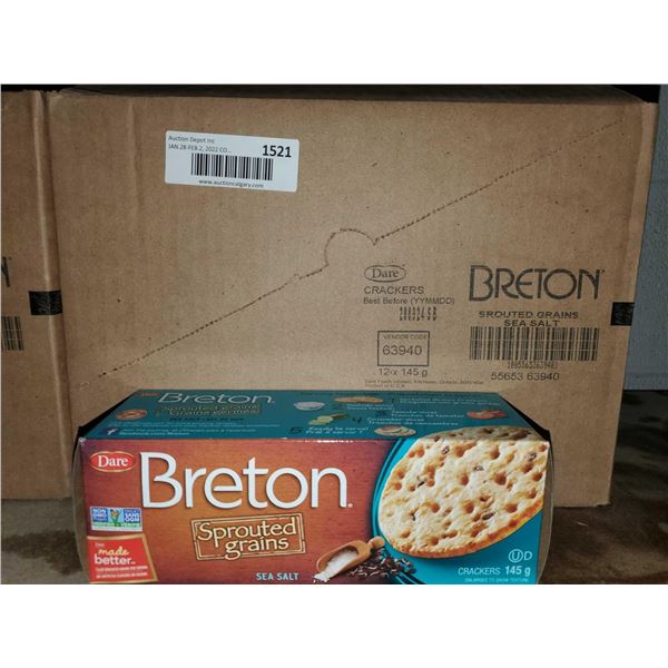 Breton Sprouted Grains & Sea Salt Crackers 12x145g