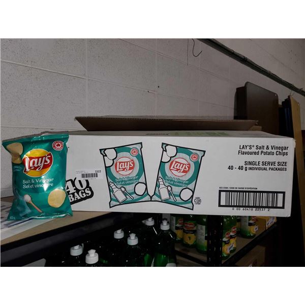 Lays Salt & Vinegar Single Serve bags 40X40g