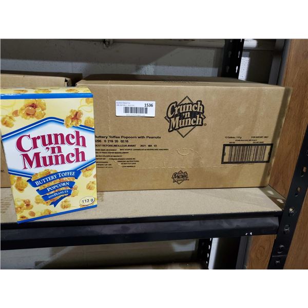 Crunch & Munch Buttery Toffee Popcorn Snack 12X113g